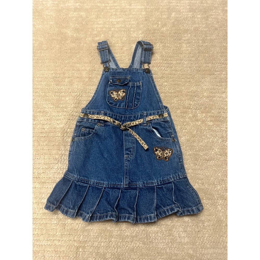 VTG Y2K 100 percent denim overalls dress size 4T